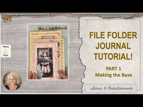 File Folder Junk Journal Tutorial Part 1 - Making the Base - YouTube