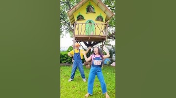 Dancing with my treehouse builder 😂 #shorts #shortsvideo