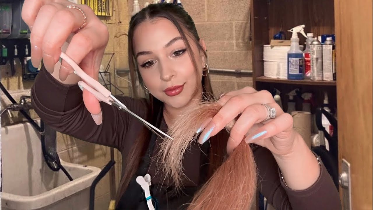 ASMR $5 haircuts in School Janitors Closet 💇‍♀️🧹