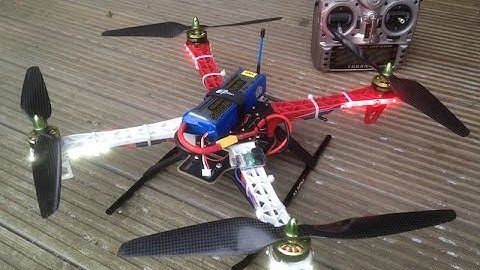 Dji F450 Navigation lights, quick test flight.