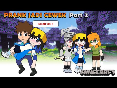 (Part 2) PRANK 1 SERVER JADI CEWEK - Animasi Minecraft