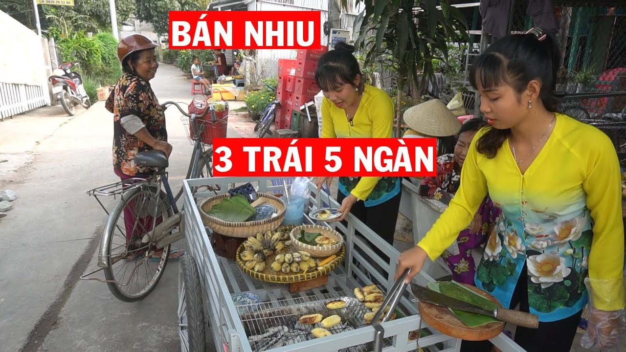 Bán Dạo Chuối Sáp Nướng Nước Cốt Dừa trên Đường Quê - Tập 53