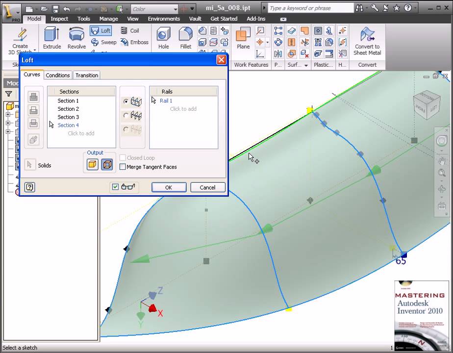 Autodesk Inventor Loft Boat Hull - YouTube