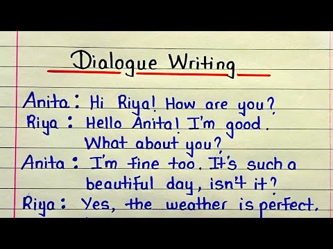 Dialogue writing |