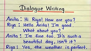 Dialogue writing | Conversation between two friends in the park | Dialogue between two friends