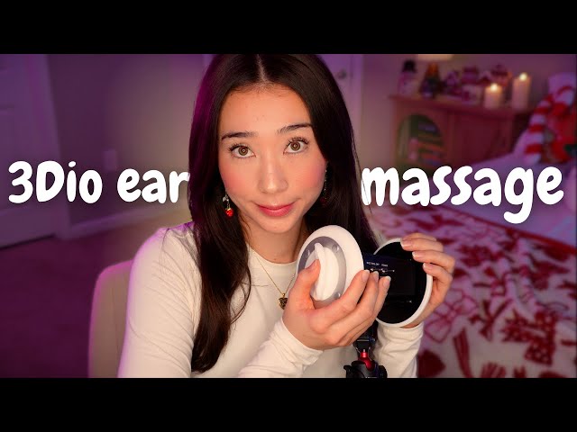 ASMR 3Dio Ear Massage👂✨ (ear cupping, rubbing, tapping, whispers)