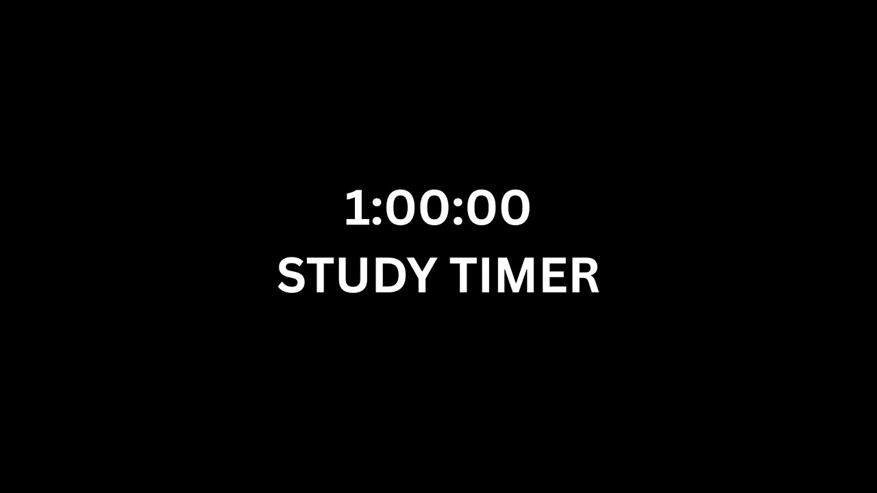 1 Hour Study Timer ⏱️ Silent | Alarm at End - YouTube