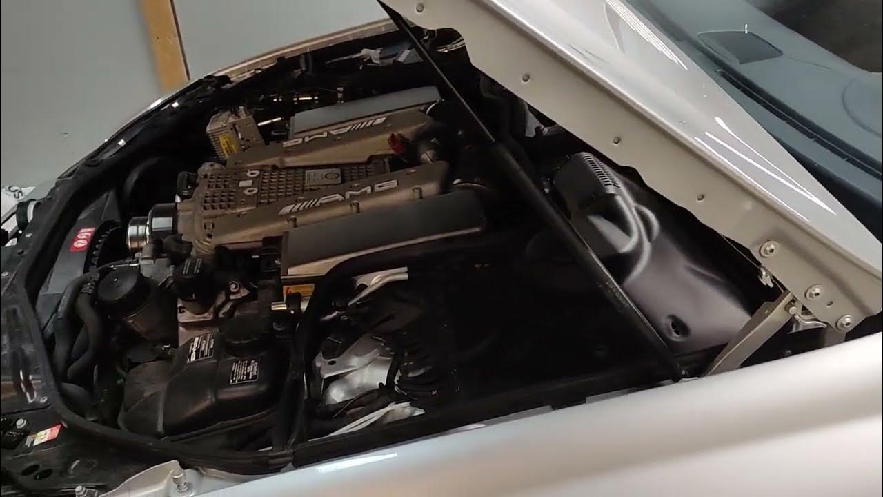 How to open Mercedes hood all the way into service position YouTube