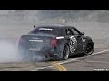 LOUD Chrysler 300C SRT8 Doing HUGE Burnouts and Donuts!