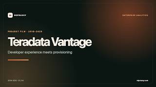 Teradata Vantage: Analytics Tooling and Cloud Provisioning | rdprassy