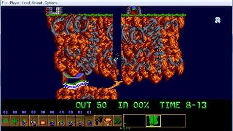 lemmings custom level - The dinolemms cemitery