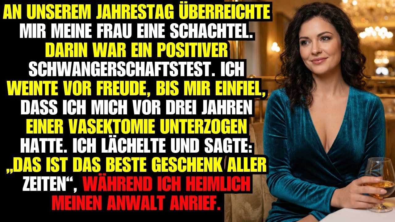 An unserem Jahrestag überreichte mir meine Frau eine Schachtel. Darin war ein positiver...