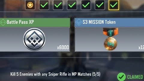 Call of Duty Mobile Kill 5 Enemies with any Sniper Rifle in MP Matches Task Complete