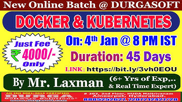 DOCKER & KUBERNETES Online Training @ DURGASOFT