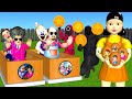 Scary Teacher 3D vs Squid Game Masked Men Troll Throwing Eggs Miss T vs 3 Neighbor with Coffin Dance