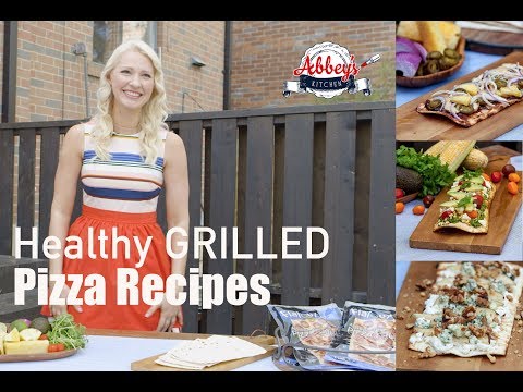 Three Healthy GRILLED PIZZA RECIPES | BBQ Chicken, Pear & Walnut Blue Cheese, Cilantro Pesto Pizza