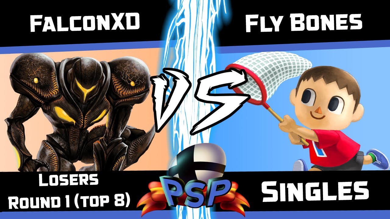 Proton Smash Pit #10 Losers Top 8 - FalconXD (Dark Samus/R.O.B.) VS. Fly Bones (Villager) - SSBU
