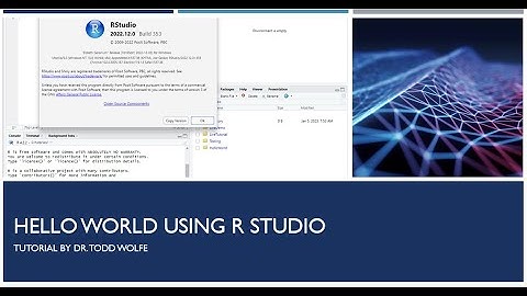 R Studio Tutorial 1: Creating a simple Hello World program using R
