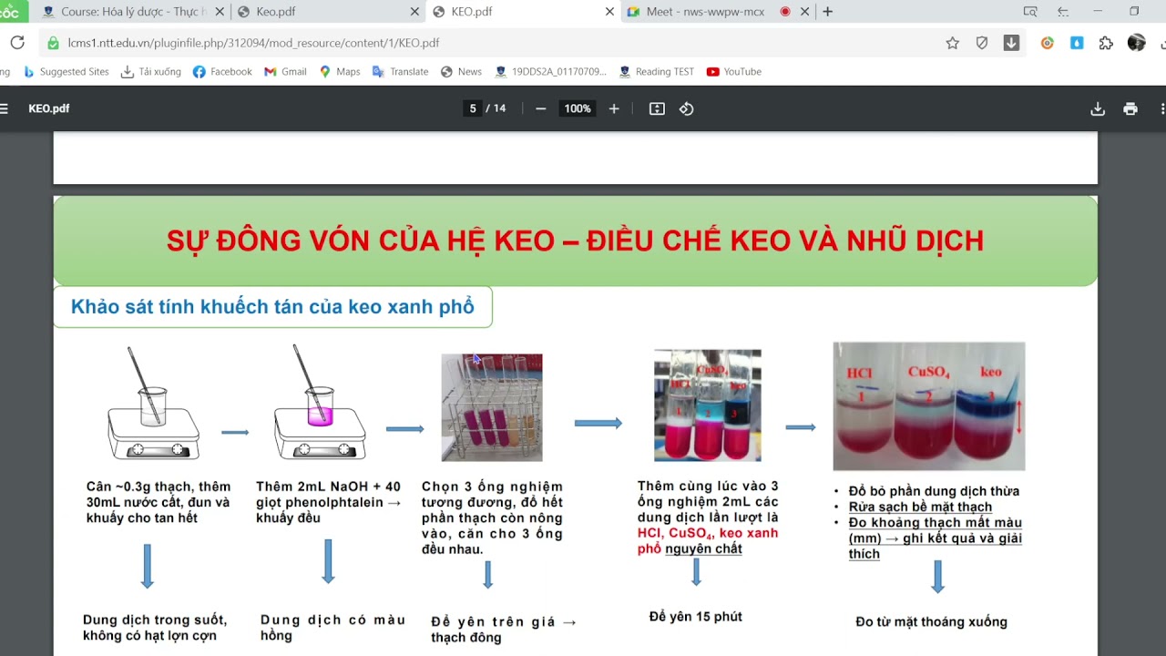 Hóa lý dược - NTTU - Buổi 6 - Tổng ôn Keo tụ và sắc ký - Cô Hồng