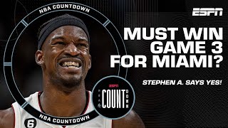 Game 3 is MUST WIN for the Miami Heat – Stephen A. Smith | NBA Countdown