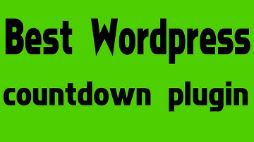 Best Wordpress countdown plugin