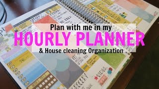 Plan with me in my Hourly Planner organizing the house cleaning