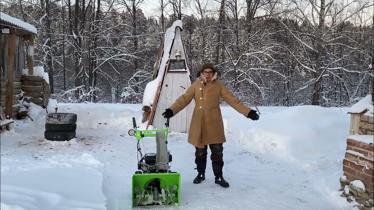 Тест снегоуборщика в -35°. REDVERG RD-SB56/7E с элеткрозапуском - YouTube