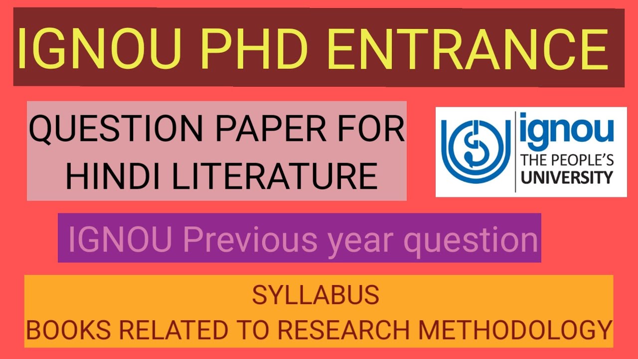 phd in hindi from ignou