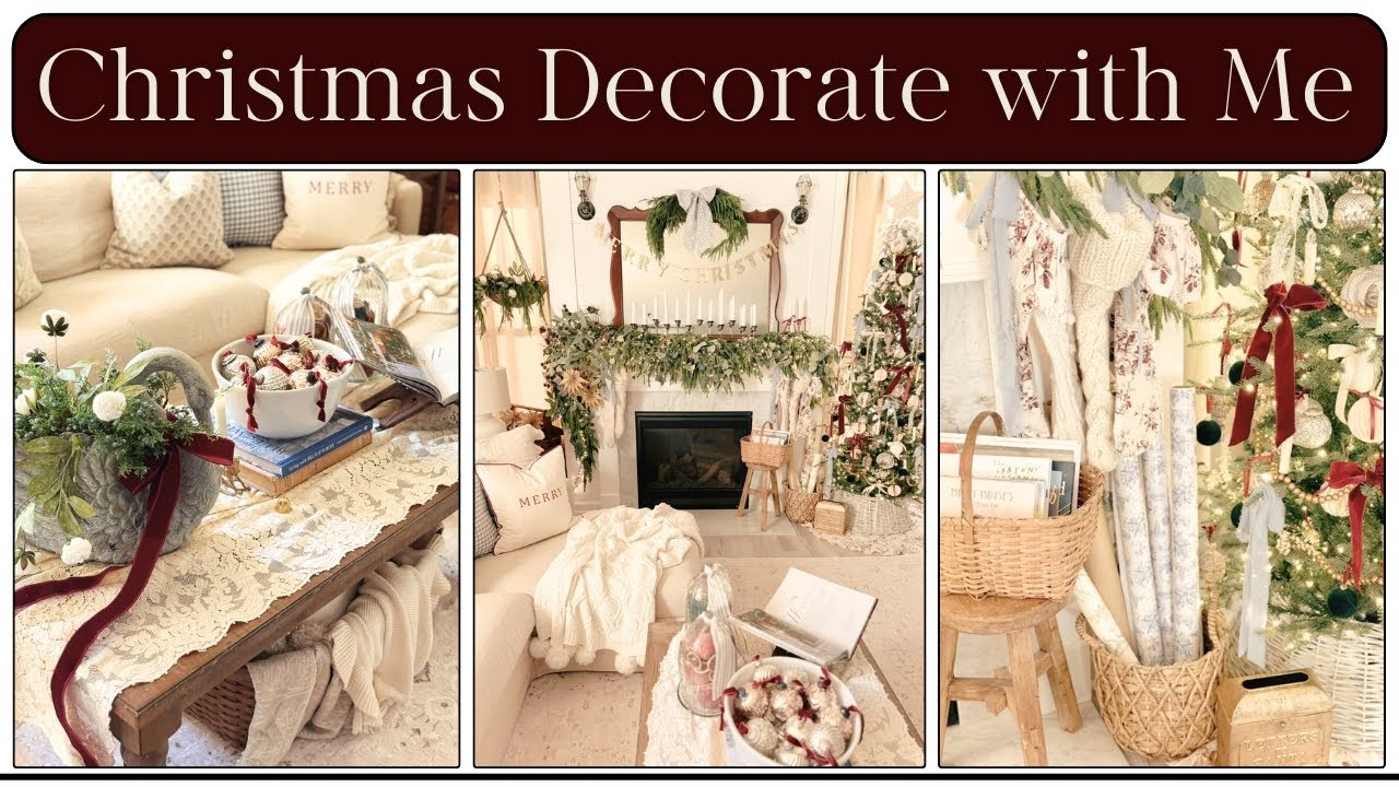 Рождество 2025: Украшаем вместе со мной | Идеи для праздничного украшения гостиной | Стиль винтаж...