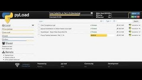 Setting up pyload Download manager (Jdownloader/Aria2 alternative) speed up downloads