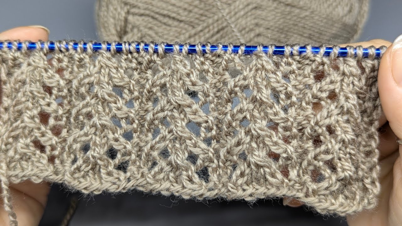 Lace Herringbone Stitch | Knitting Pattern Tutorial