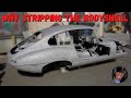 Jaguar e type barnfind diy  why stripping the body