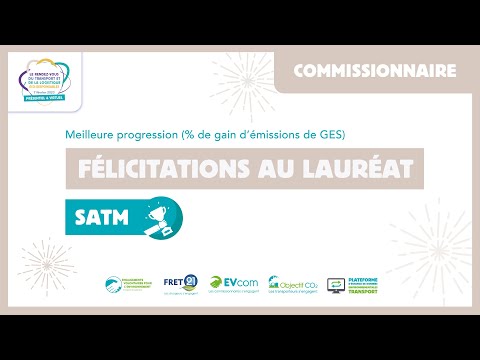 Rendez-vous EVE 2023 : SATM, lauréat de la meilleure progression commissionnaire de transport