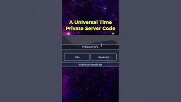 Roblox A Universal Time Private Server Code (AUT)
