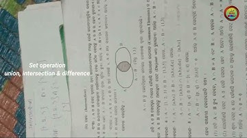 Set operation 9th class || odia medium mathematics algebra || NP odia study