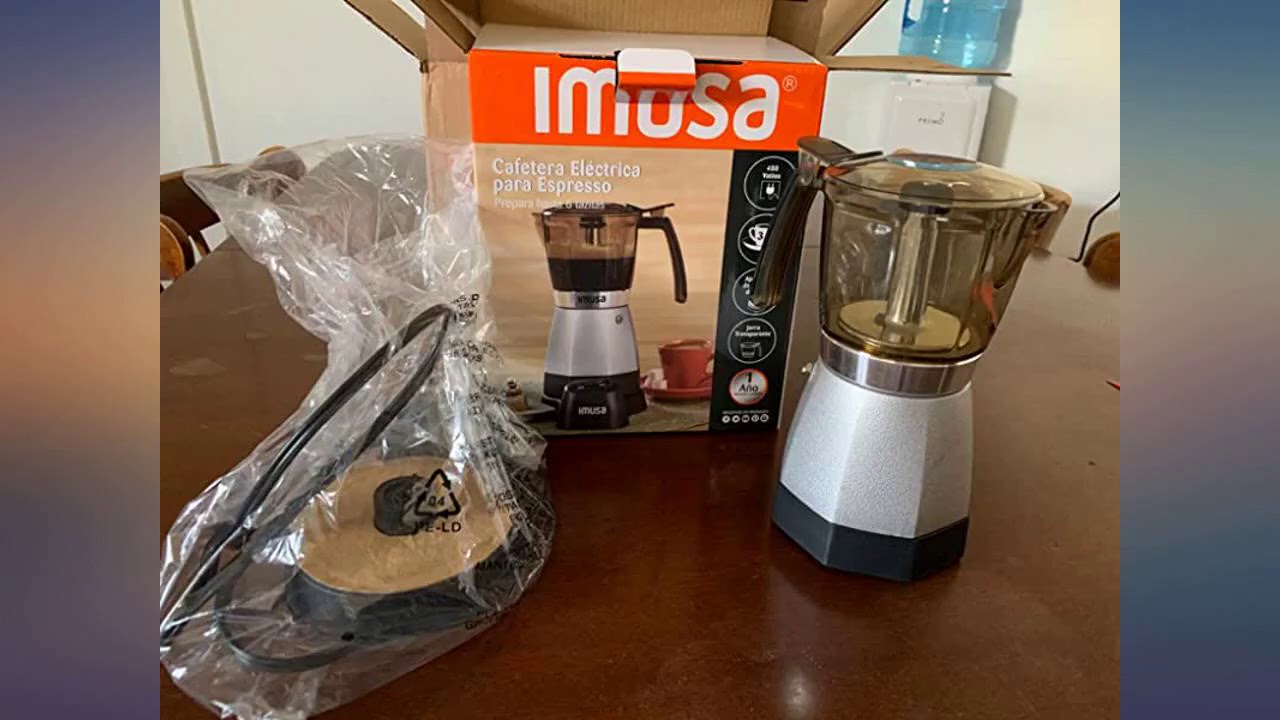 IMUSA IMUSA Electric Moka Maker 3 cup & 6 cup 480 Watts, Silver - IMUSA