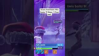 Acorn And Boltz Win Game 11 Major 1 Final NAC #fortnite #performance #gameplay #worldcup #fncs