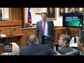 Alex jones jumps out of seat when plaintiffs attorney addresses him