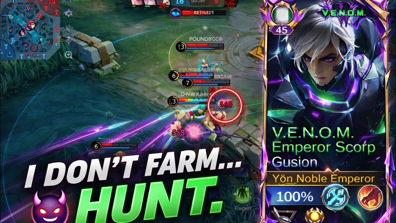 I DON’T FARM… I HUNT 😈 | 100% GUSION V.E.N.O.M