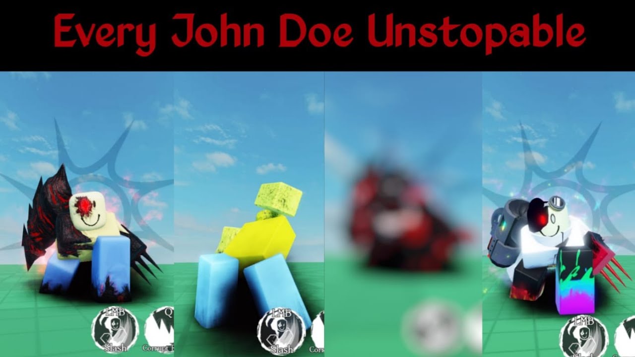 Every John Doe's UNSTOPPABLE Skins Animation Showcase | Forsaken