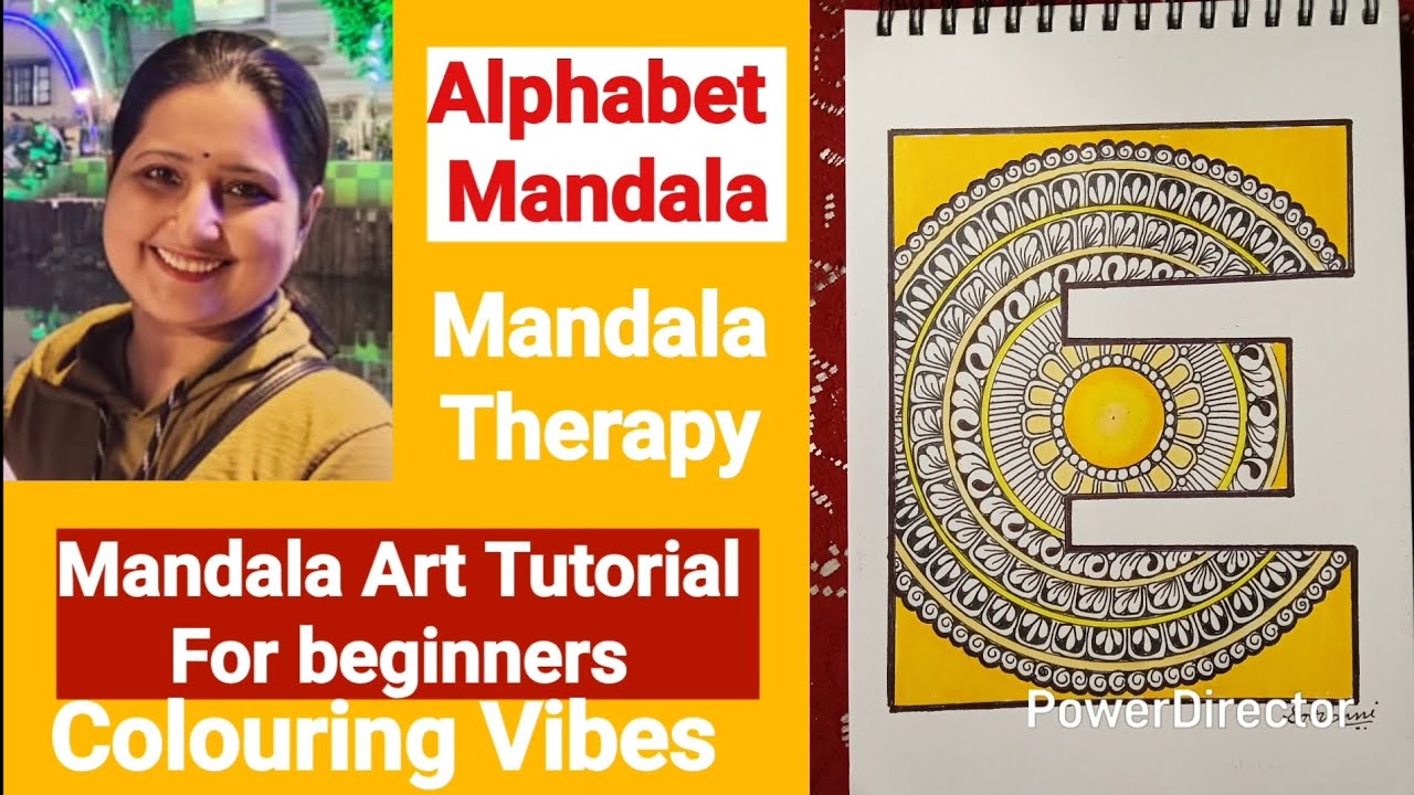 Healing Mandala Art on Alphabet ‘E’ | Calm & Creative Journey 