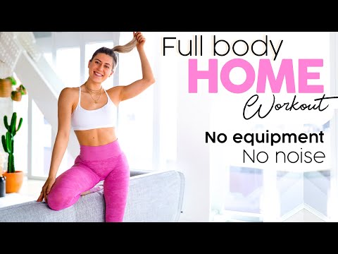 20 MINUTE FULL BODY HOME WORKOUT! No Equipment, No Noise!