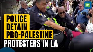Police Detain Pro-Palestine Protesters Outside USC Campus in Los Angeles