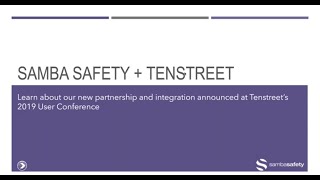 New Partnership Webinar   How Samba Safety® + Tenstreet Work for You
