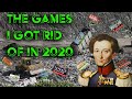 The games i got rid of in 2020