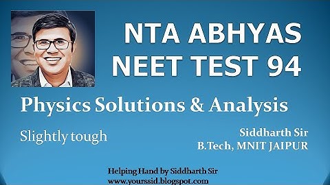 Physics Solutions NTA ABHYAS NEET TEST 94