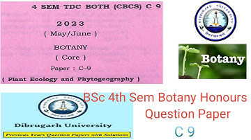 BSc 4th semester botany Honours question paper plant ecology and phytogeography Dibrugarh University