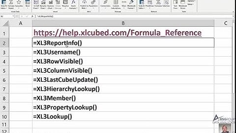 Nr. 13 Functions in XLCubed - Presented by BSgroup Data Analytics AG