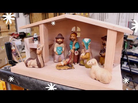 Pesebre rustico de navidad