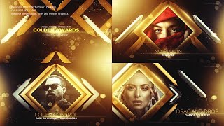 Gold Awards Titles Slideshow After Effects Templates